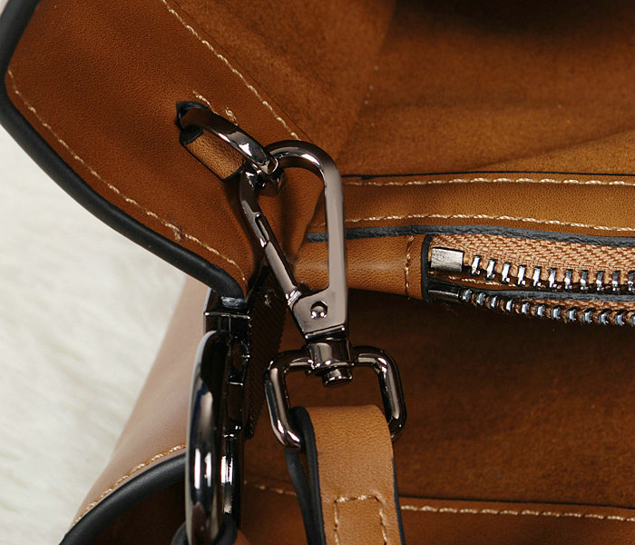 2014 Prada calf leather tote bag BN2603 camel - Click Image to Close